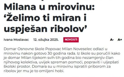 Portal mirovina.hr prenio priču o našem domaru Milanu Novoselcu