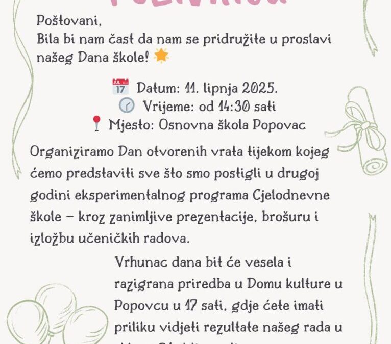 Proslavite s nama Dan škole!