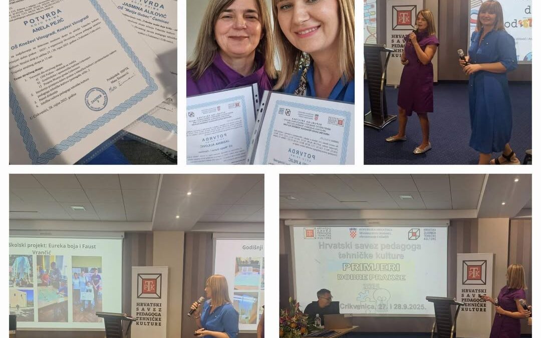 Učiteljica Anela Pejić na državnom skupu pedagoga tehničke kulture u Crikvenici