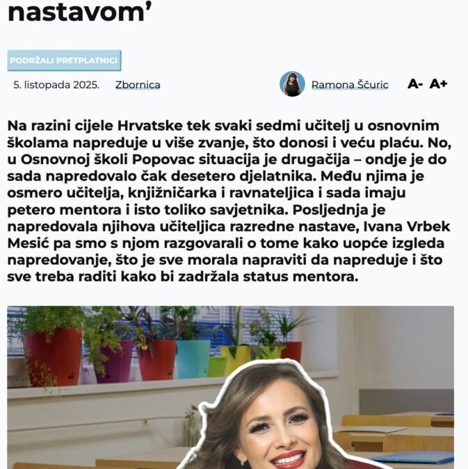 Portal srednja.hr piše o našoj školi!
