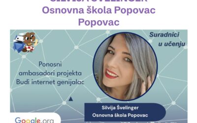 Učiteljica Silvija Švelinger postala ambasadorica projekta Budi internet genijalac