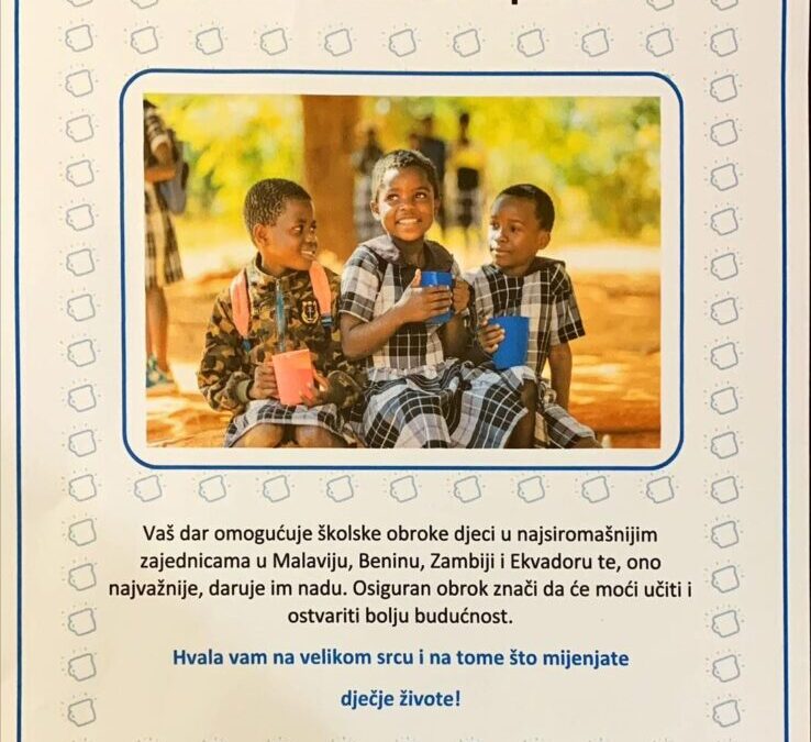 Zahvalnica udruge “Marijini obroci”