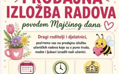 Prodajna izložba radova povodom Majčinog dana