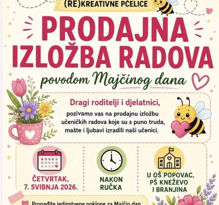 Prodajna izložba radova povodom Majčinog dana