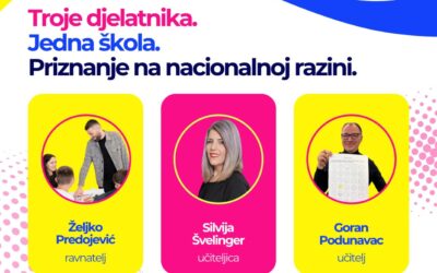 Nacionalno priznanje za troje djelatnika naše škole